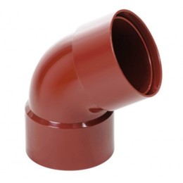 Дворозтрубна коліно 60˚ ПВХ PROFiL 90/75