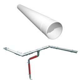 Труба 1м водостічна метал Ruukki 125/90