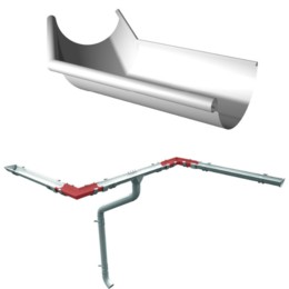 Кут внутрішній 135˚ водостічний метал Ruukki 125/90