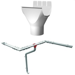 Воронка жолоба водостічна метал Ruukki 125/90