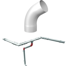 Коліно 70˚ водостічне метал Ruukki 125/90