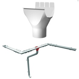 Воронка велика водостічна метал Ruukki 150/100